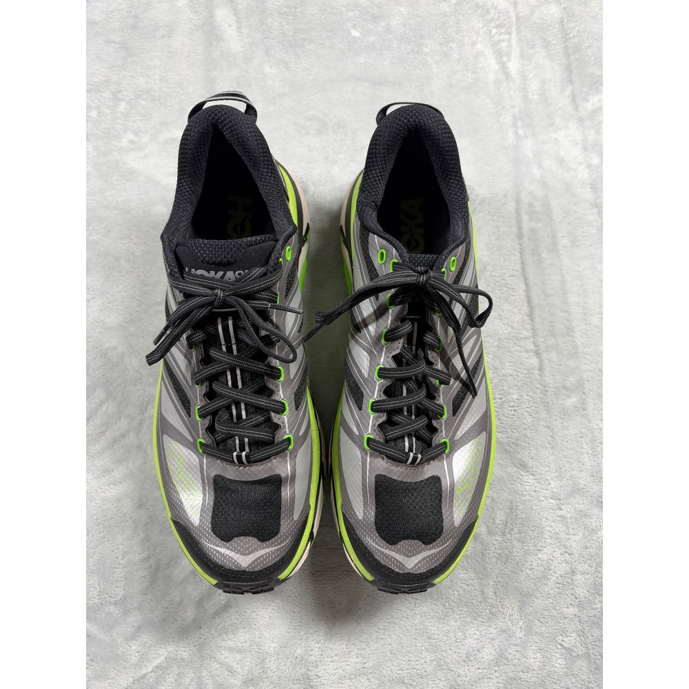 HOKA Mafate Speed 2 Men 11.5 Trail Running Shoes Gray Green Vibram 1126851